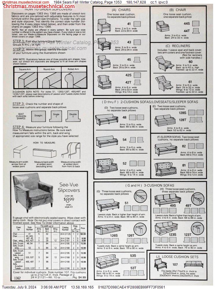 1984 Sears Fall Winter Catalog, Page 1353