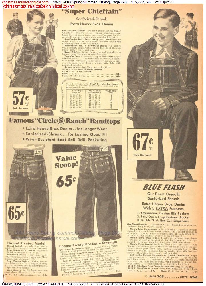1941 Sears Spring Summer Catalog, Page 290
