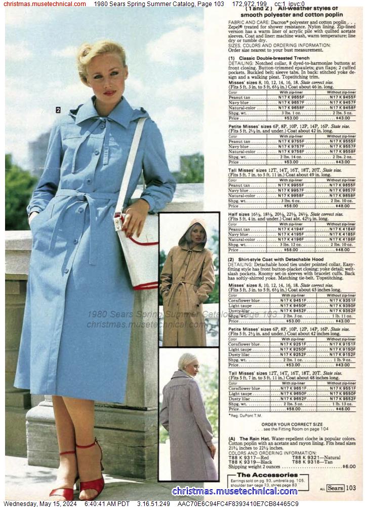 1980 Sears Spring Summer Catalog, Page 103