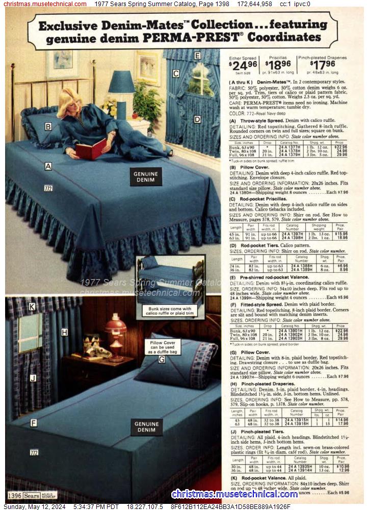 1977 Sears Spring Summer Catalog, Page 1398