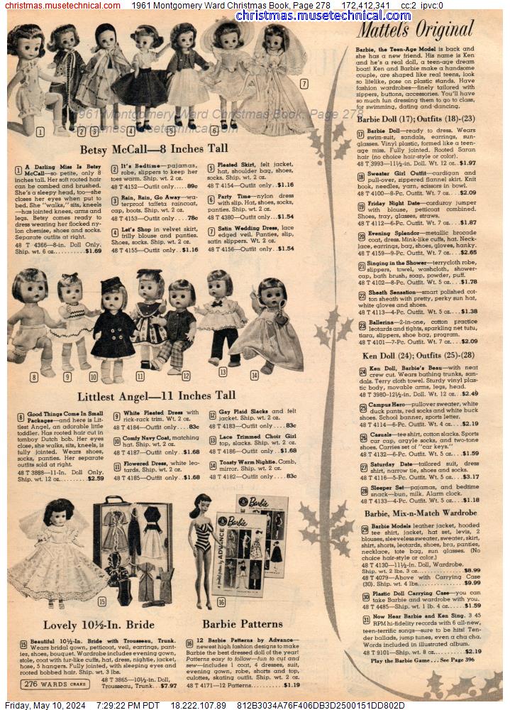 1961 Montgomery Ward Christmas Book, Page 278