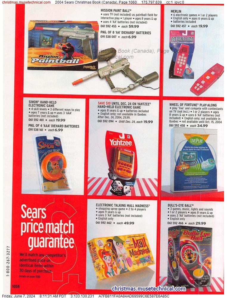 2004 Sears Christmas Book (Canada), Page 1060