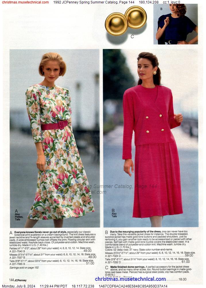 1992 JCPenney Spring Summer Catalog, Page 144