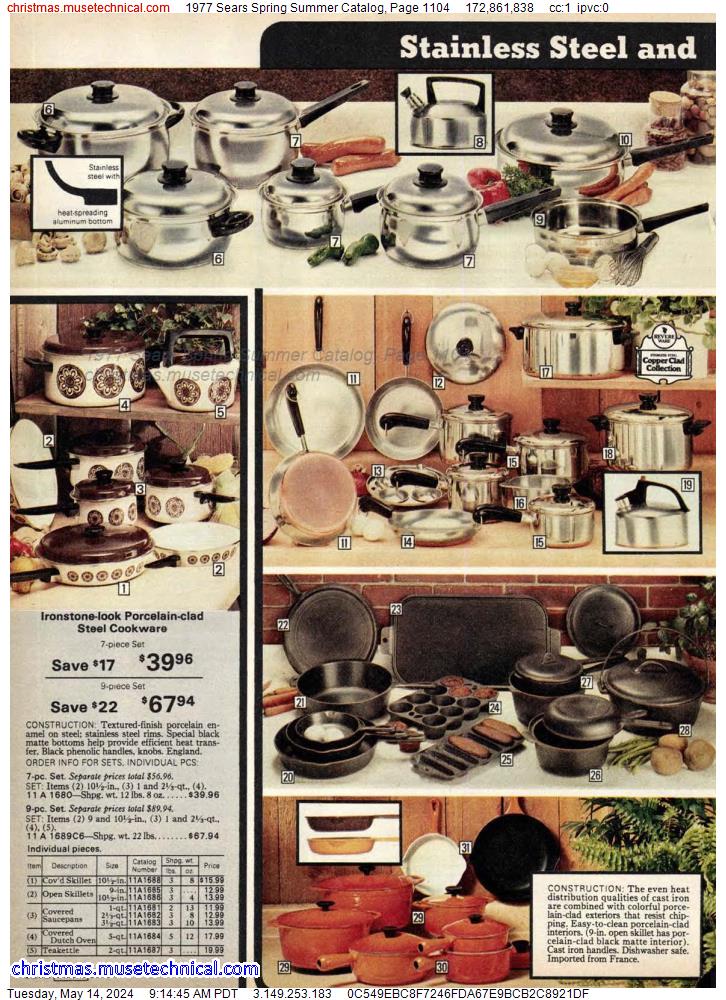 1977 Sears Spring Summer Catalog, Page 1104