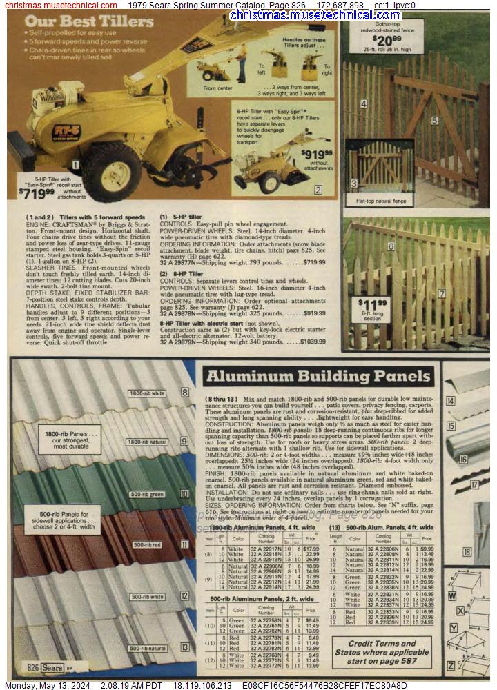 1979 Sears Spring Summer Catalog, Page 826