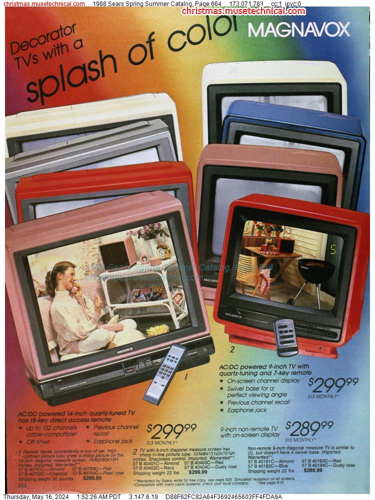 1988 Sears Spring Summer Catalog, Page 664
