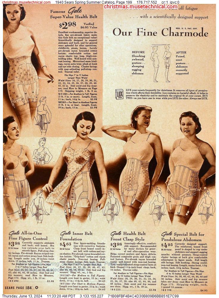 1940 Sears Spring Summer Catalog, Page 199