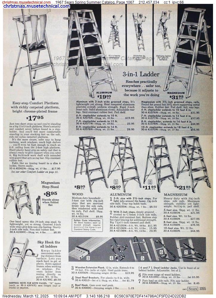 1967 Sears Spring Summer Catalog, Page 1067