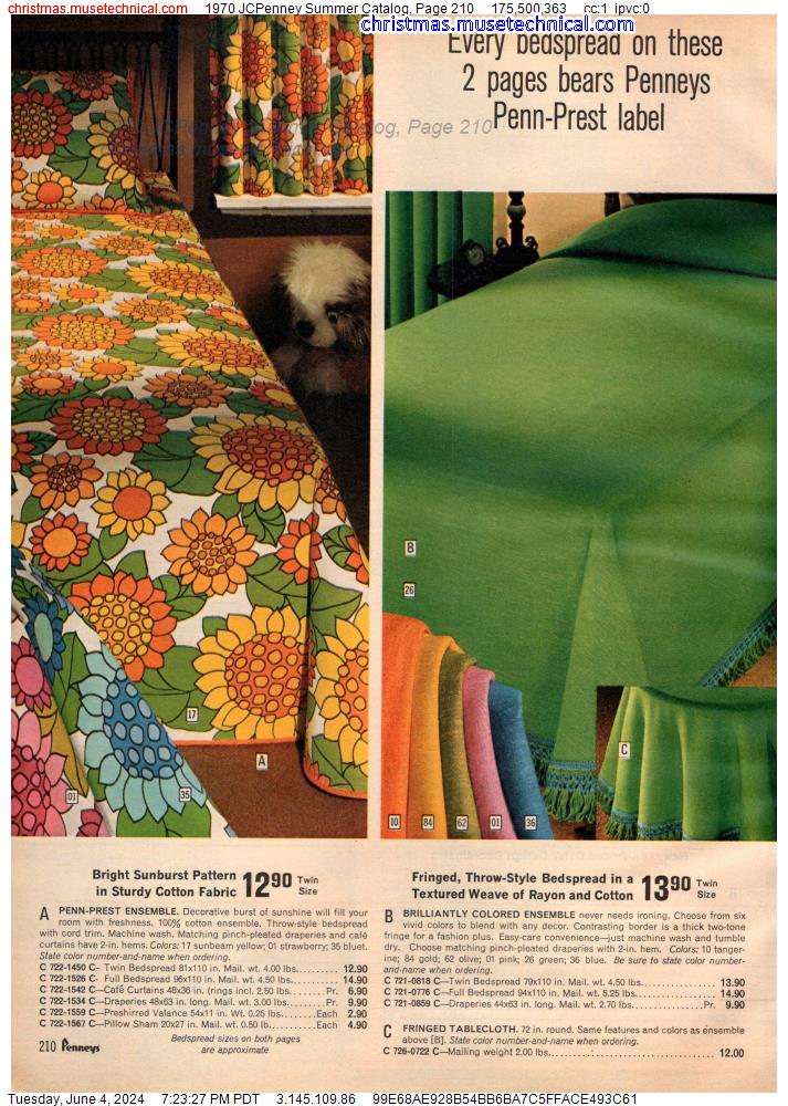 1970 JCPenney Summer Catalog, Page 210