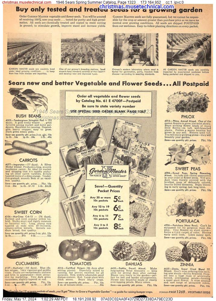 1946 Sears Spring Summer Catalog, Page 1323