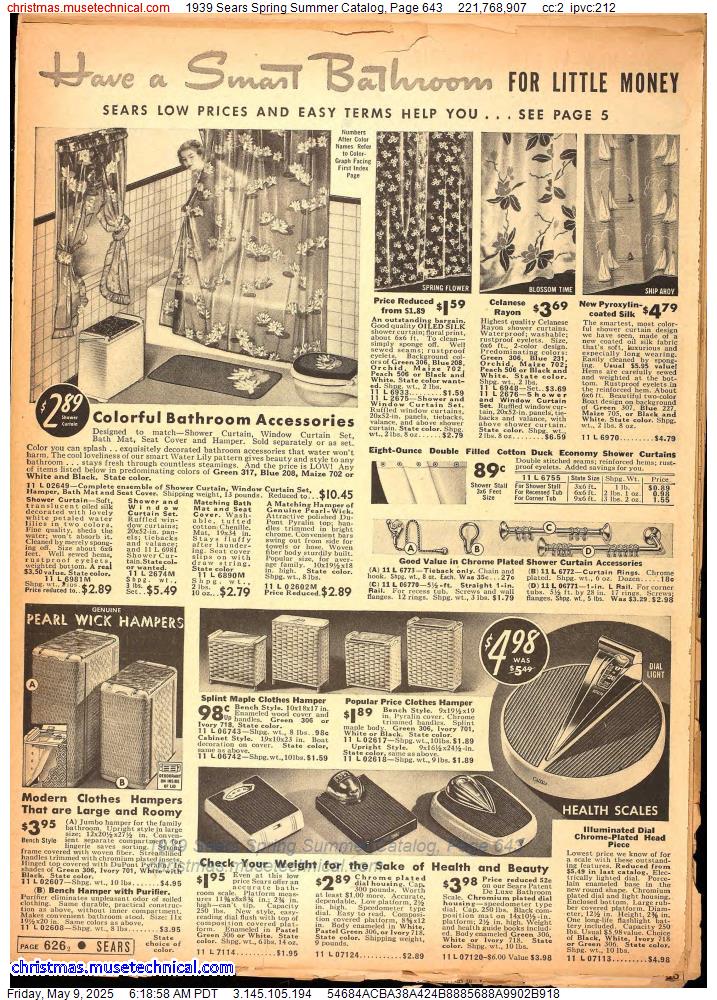 1939 Sears Spring Summer Catalog, Page 643