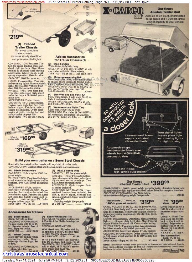 1977 Sears Fall Winter Catalog, Page 763