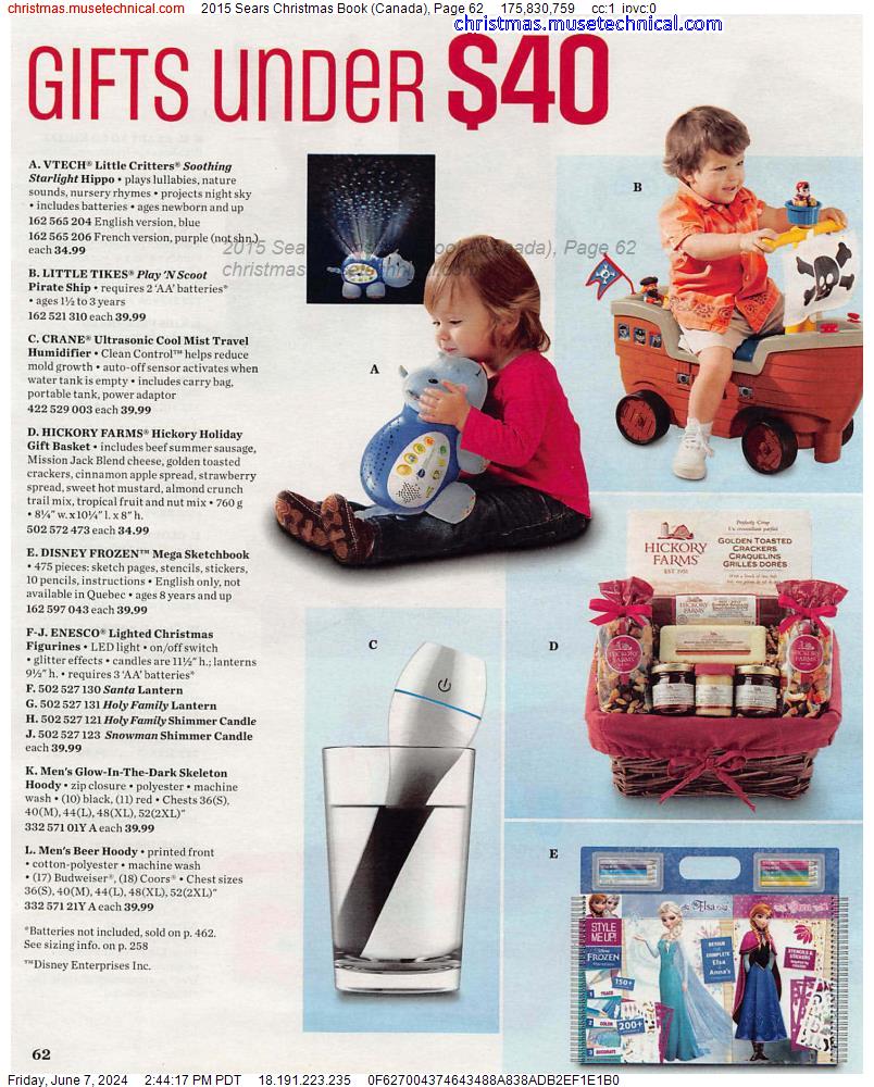2015 Sears Christmas Book (Canada), Page 62