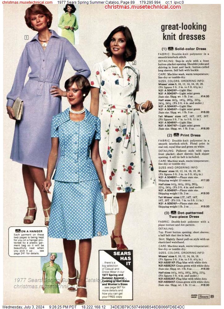 1977 Sears Spring Summer Catalog, Page 89