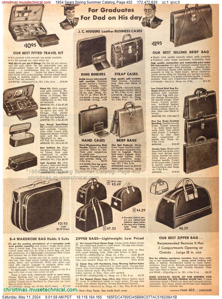 1954 Sears Spring Summer Catalog, Page 402