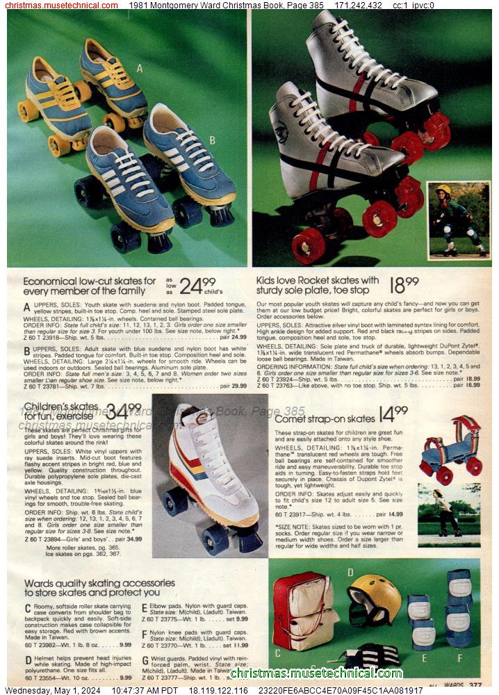 1981 Montgomery Ward Christmas Book, Page 385