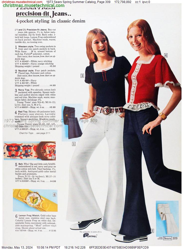 1973 Sears Spring Summer Catalog, Page 309