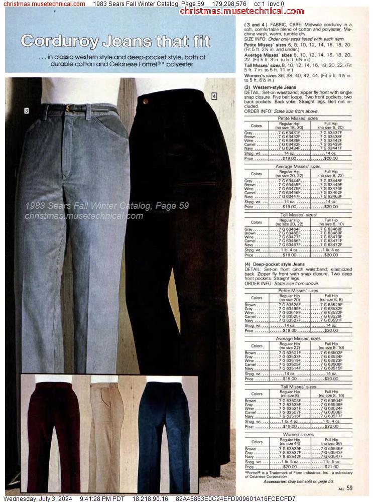 1983 Sears Fall Winter Catalog, Page 59
