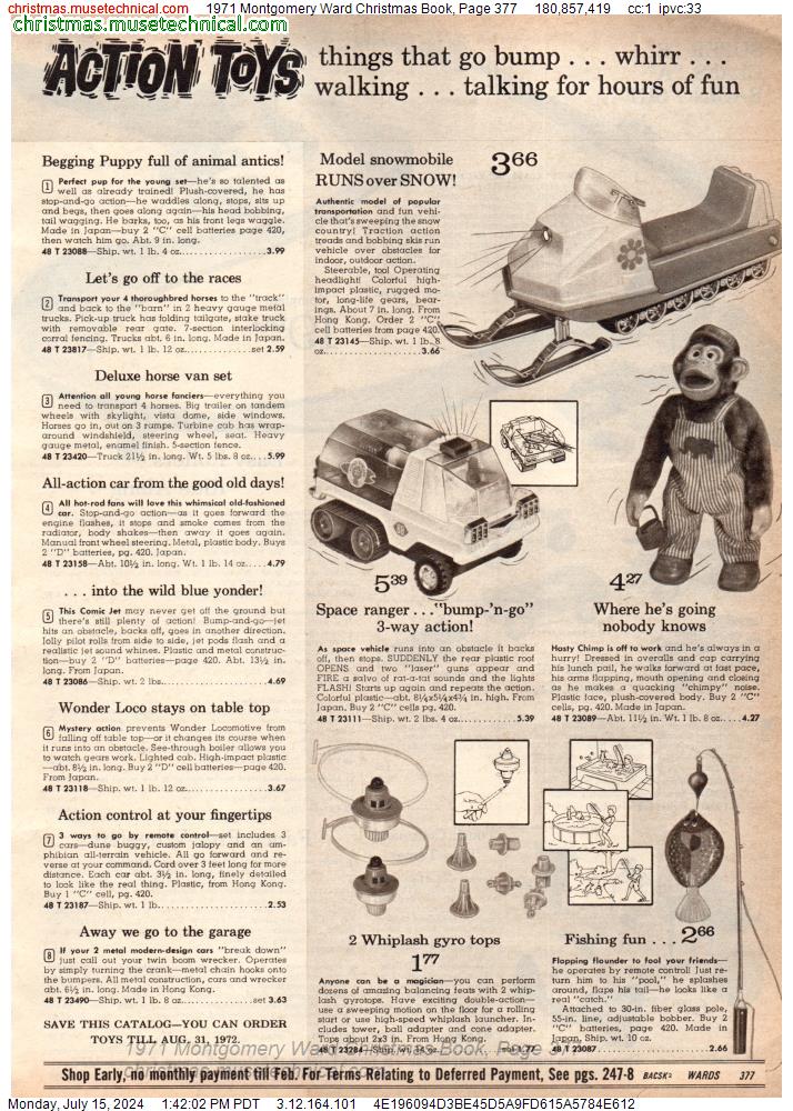 1971 Montgomery Ward Christmas Book, Page 377