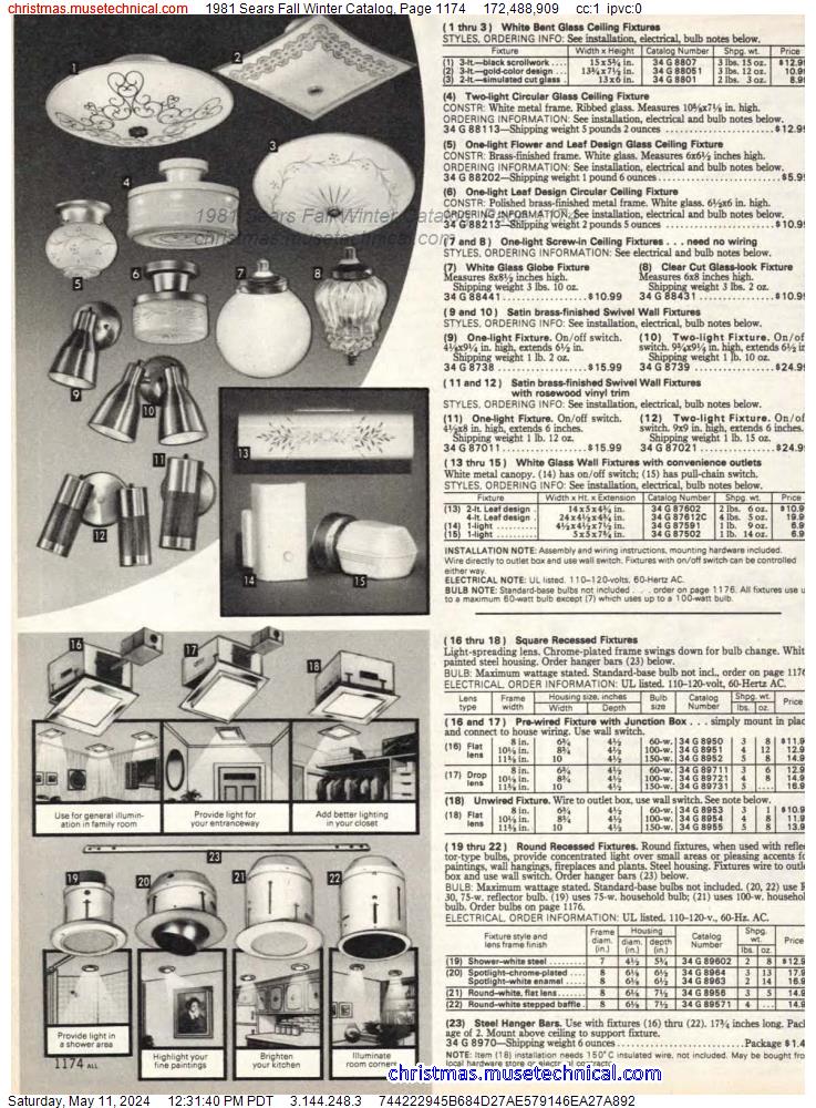 1981 Sears Fall Winter Catalog, Page 1174