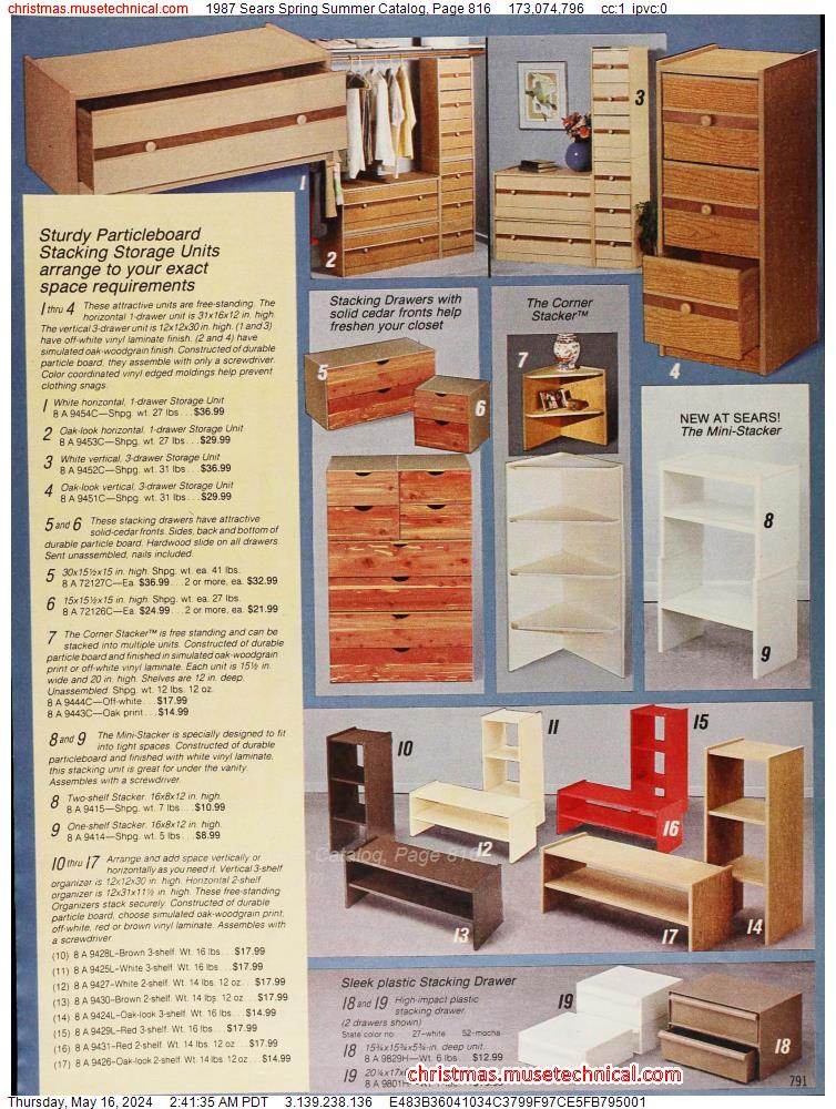 1987 Sears Spring Summer Catalog, Page 816