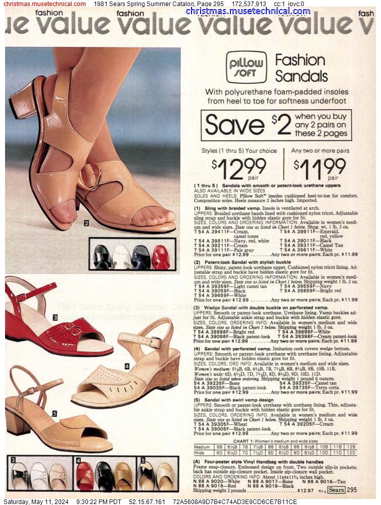 1981 Sears Spring Summer Catalog, Page 295