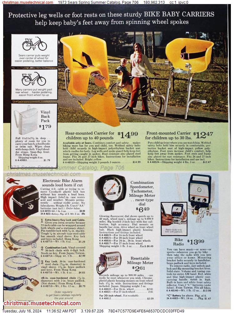 1973 Sears Spring Summer Catalog, Page 706