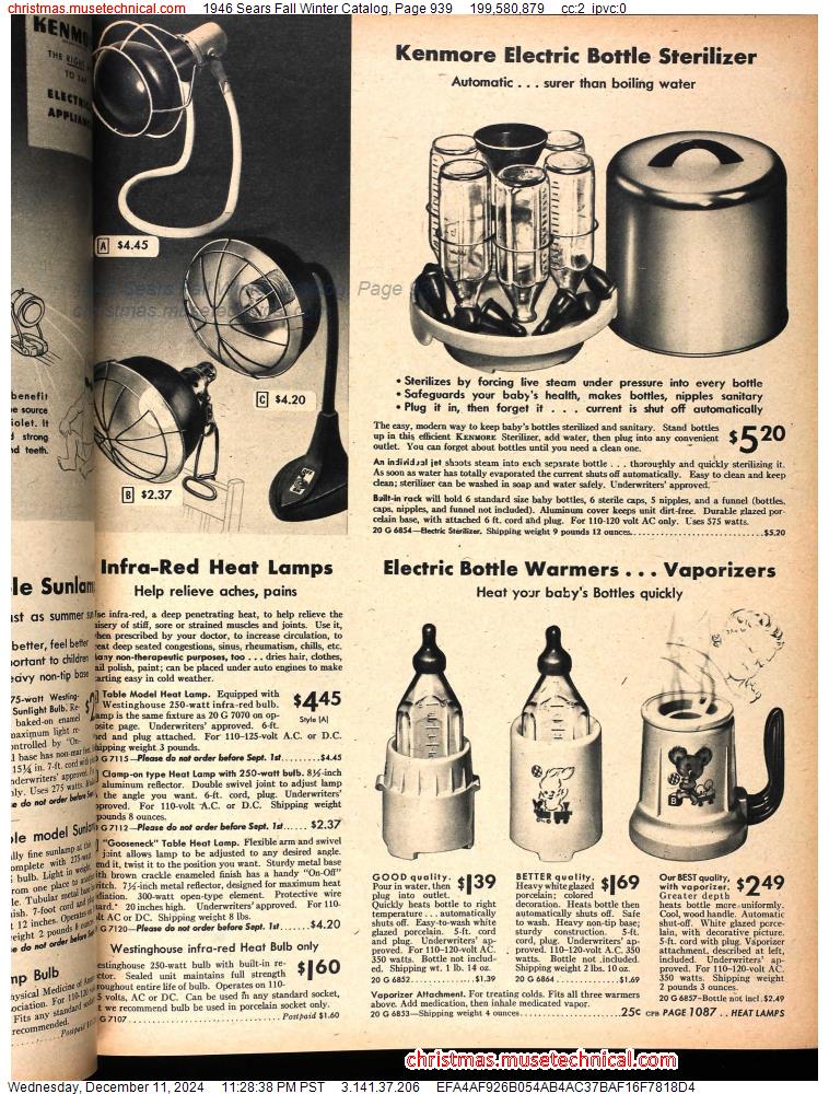 1946 Sears Fall Winter Catalog, Page 939