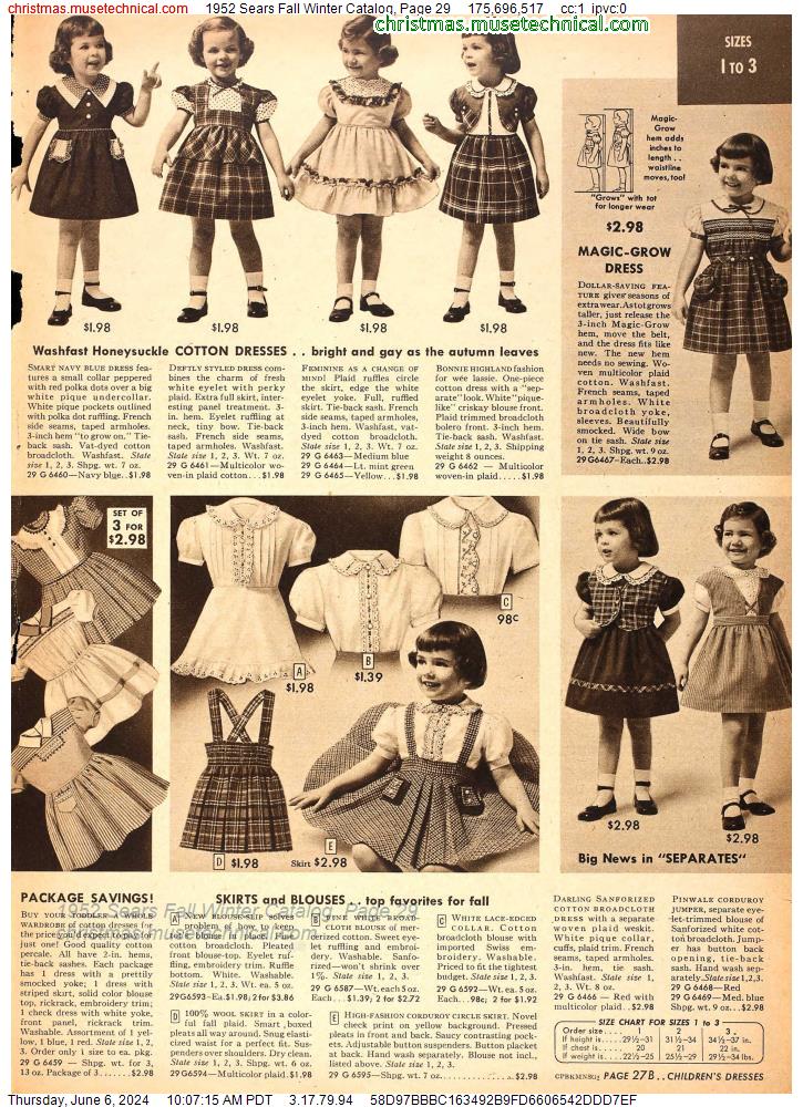 1952 Sears Fall Winter Catalog, Page 29