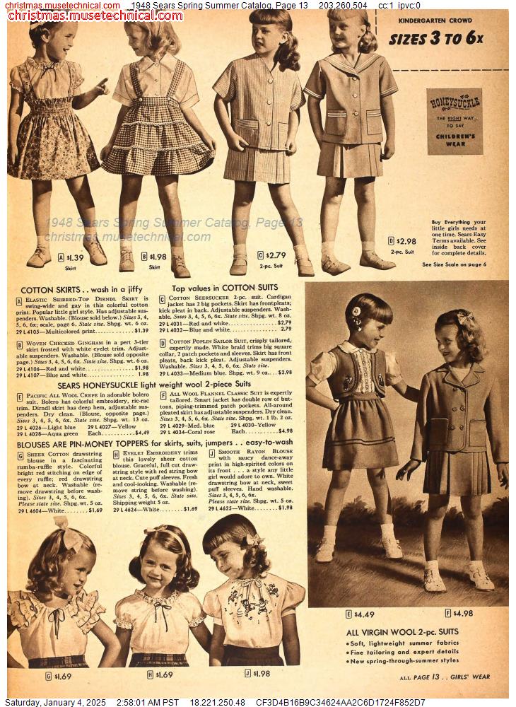 1948 Sears Spring Summer Catalog, Page 13