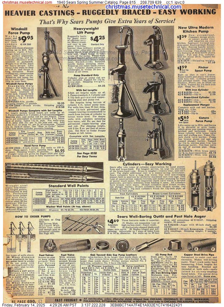 1940 Sears Spring Summer Catalog, Page 815