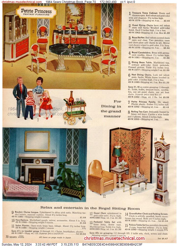 1964 Sears Christmas Book, Page 70