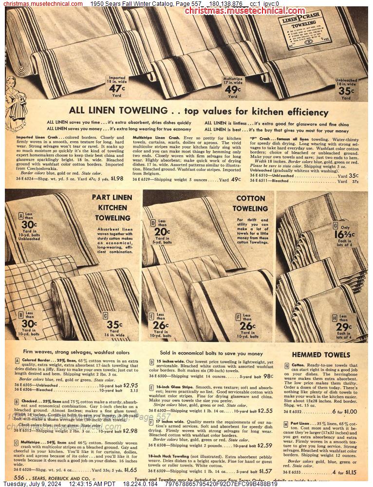 1950 Sears Fall Winter Catalog, Page 557