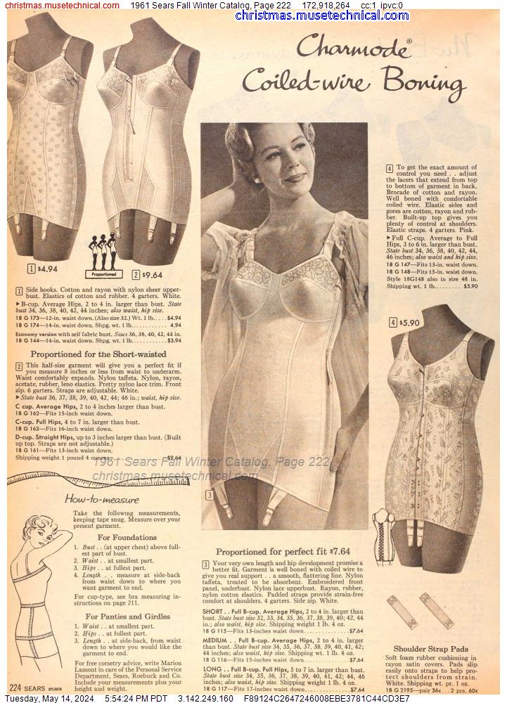 1961 Sears Fall Winter Catalog, Page 222