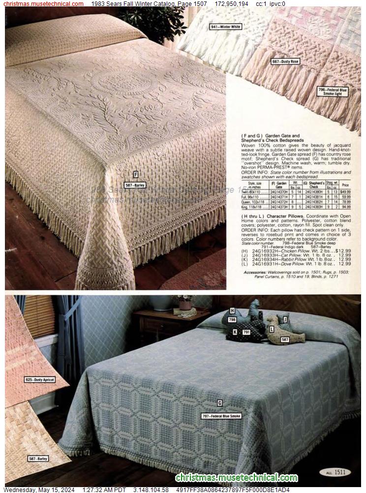 1983 Sears Fall Winter Catalog, Page 1507