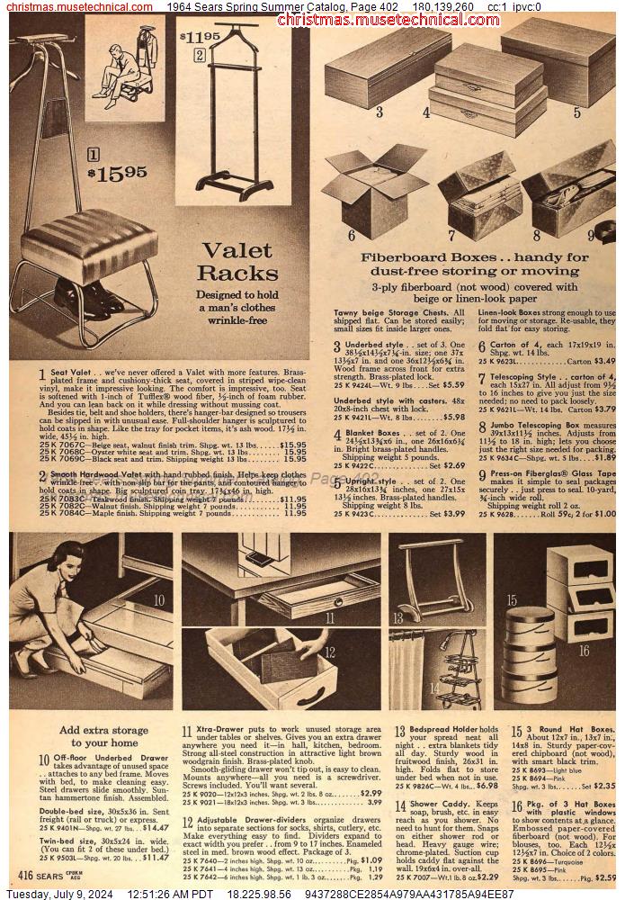 1964 Sears Spring Summer Catalog, Page 402