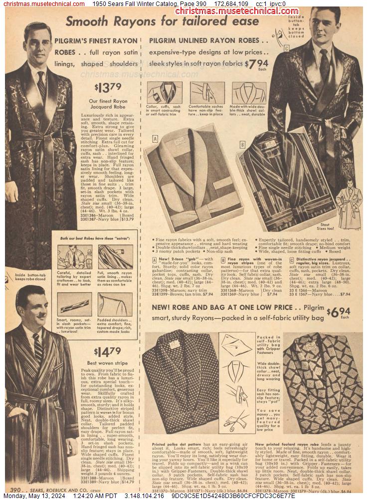1950 Sears Fall Winter Catalog, Page 390