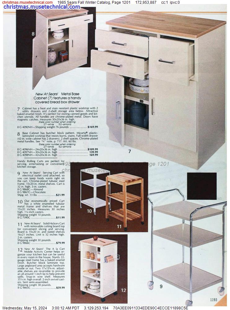1985 Sears Fall Winter Catalog, Page 1201