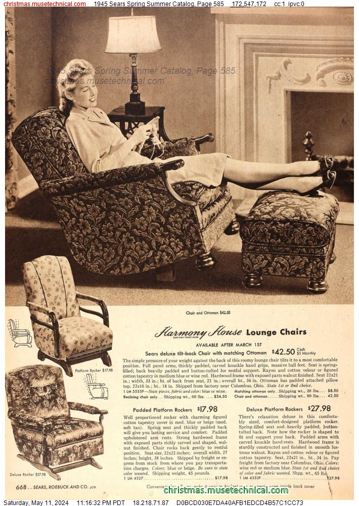1945 Sears Spring Summer Catalog, Page 585