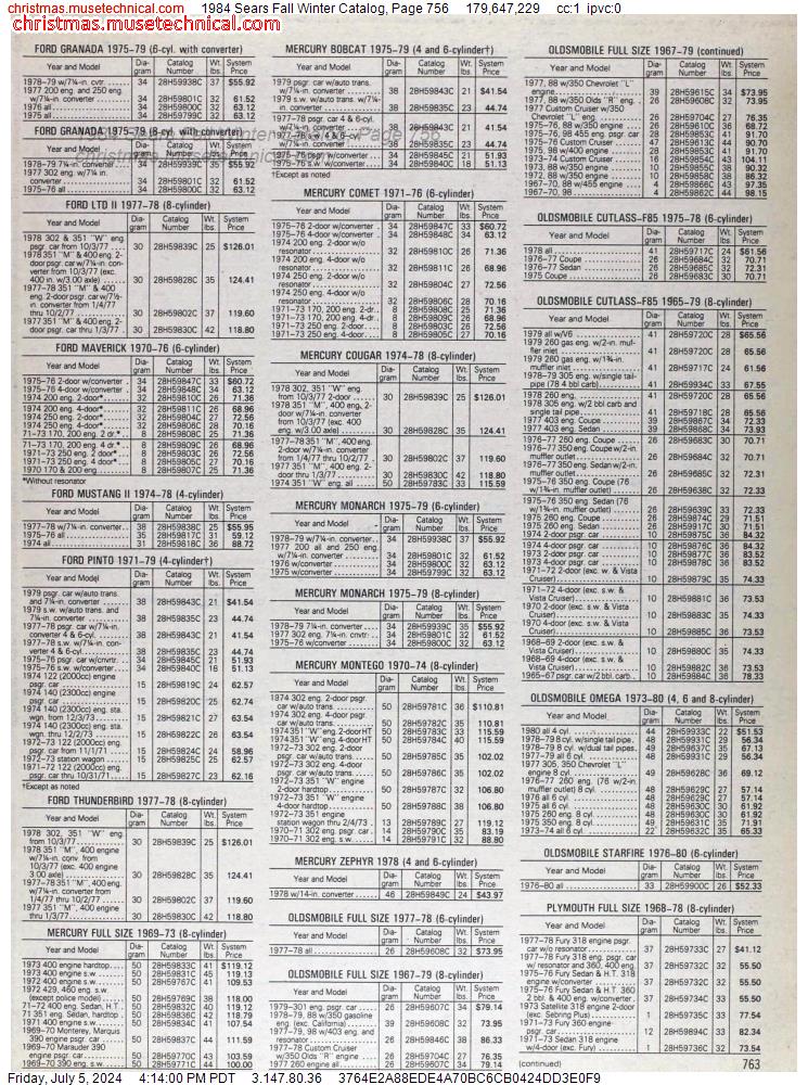 1984 Sears Fall Winter Catalog, Page 756