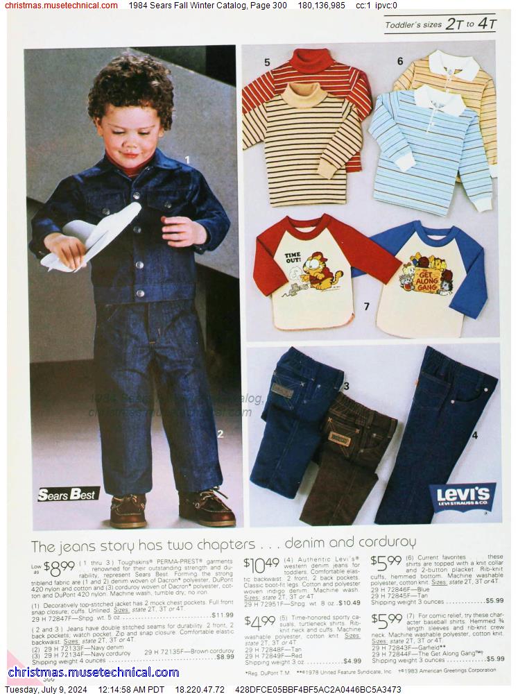 1984 Sears Fall Winter Catalog, Page 300