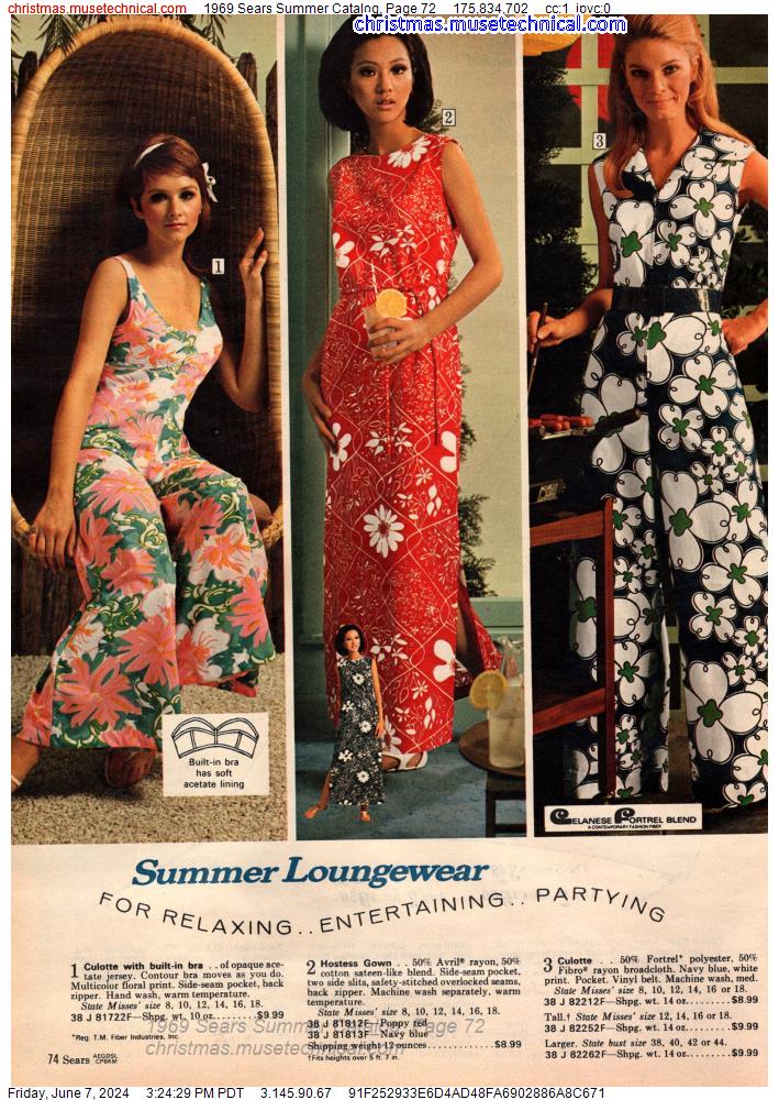 1969 Sears Summer Catalog, Page 72