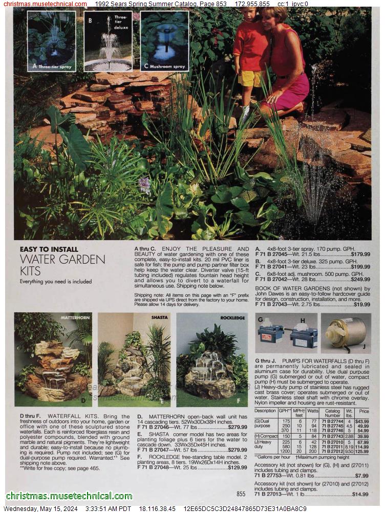 1992 Sears Spring Summer Catalog, Page 853