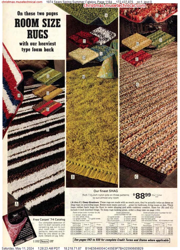 1974 Sears Spring Summer Catalog, Page 1184