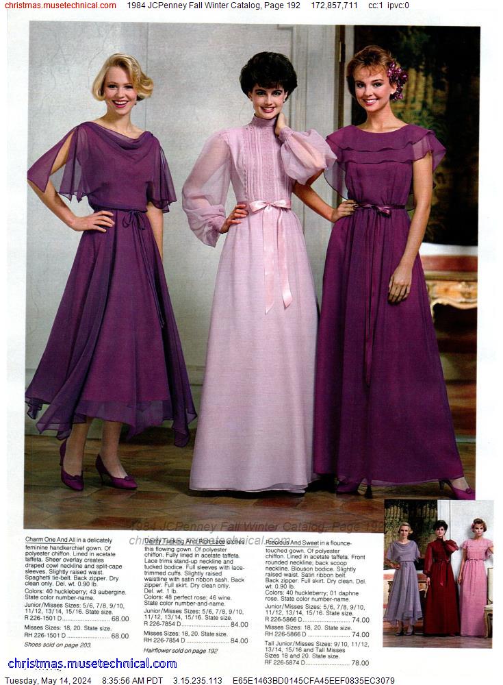 1984 JCPenney Fall Winter Catalog, Page 192