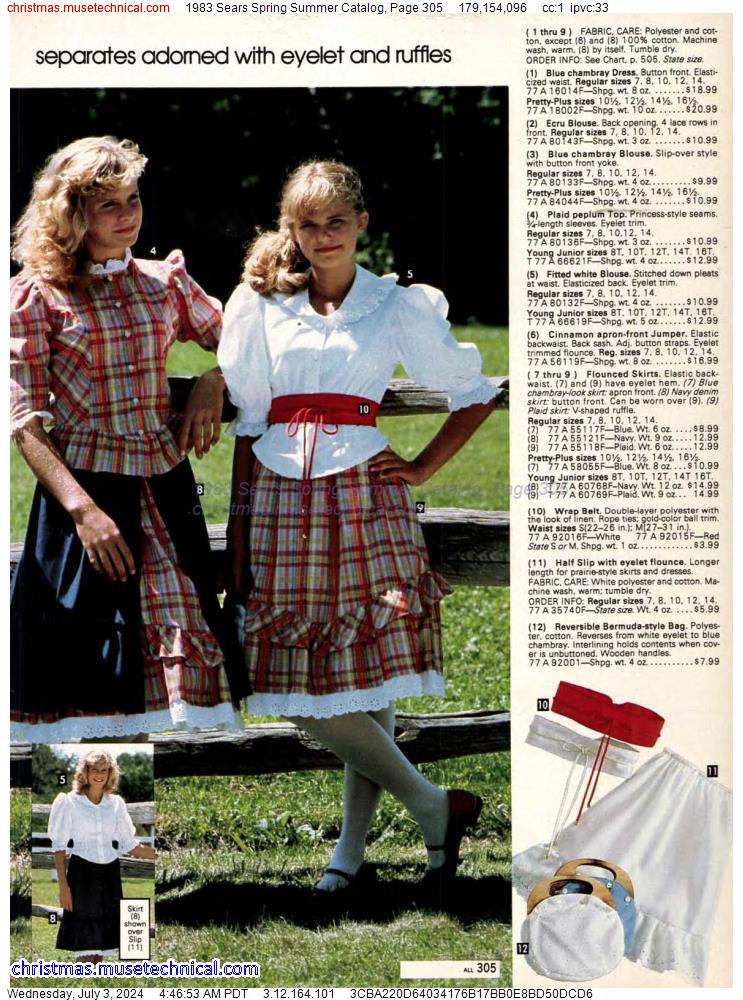 1983 Sears Spring Summer Catalog Page 305 Catalogs And Wishbooks