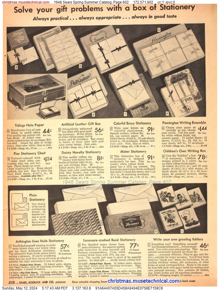 1946 Sears Spring Summer Catalog, Page 602