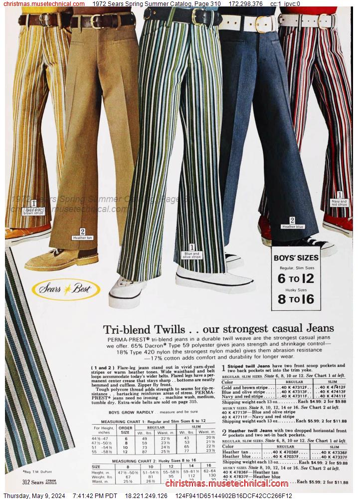 1972 Sears Spring Summer Catalog, Page 310