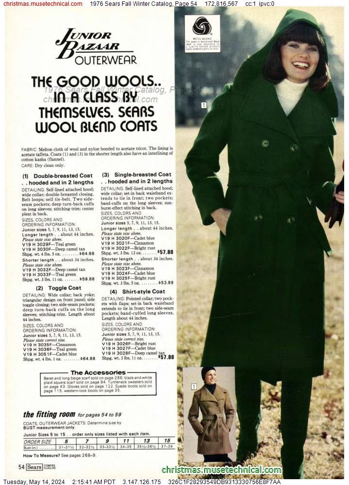 1976 Sears Fall Winter Catalog, Page 54