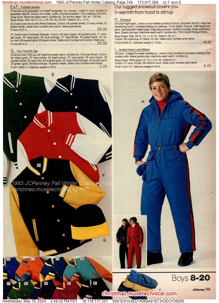 1983 JCPenney Fall Winter Catalog, Page 749